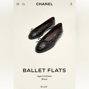 CHANEL ballet flats- aged calfskin